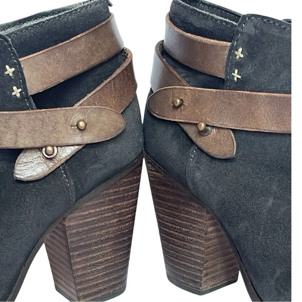 RAG & BONE HARROW BLACK SUEDE BOOTS SZ 6 MED